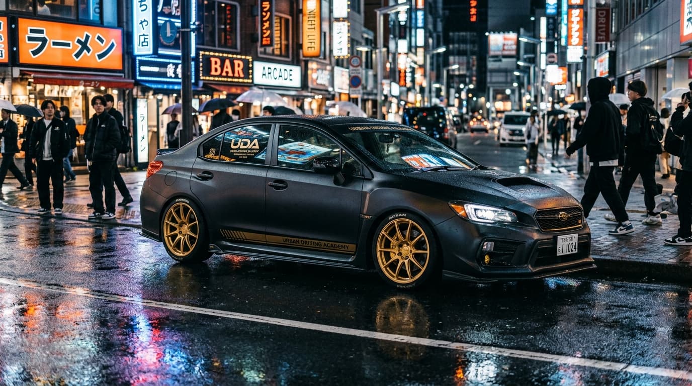 CRQ Matte Black Custom Sports Sedan Training Vehicle